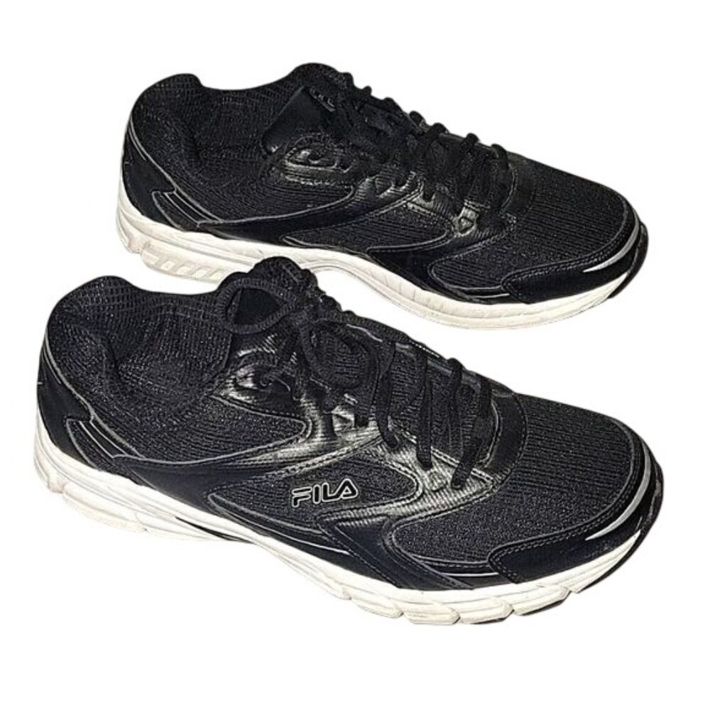 Fila Black & White Mens Athletic Running Shoes Size 11 walking running workout
